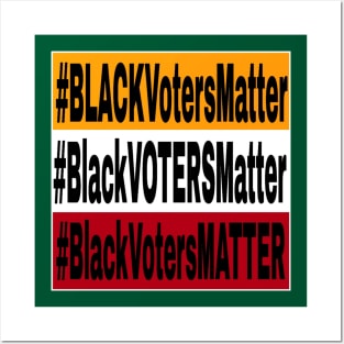 Black Voters Matter - Tri-Color - Double-sided Posters and Art
